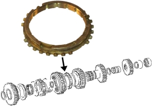 Gearbox Syncro Ring (2nd, 3rd + 4th Gear) - T2 + T25 1976 - 82