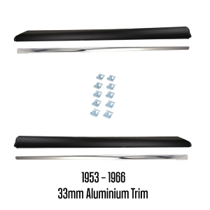 Beetle Running Board Kit - 1953-66 (33mm Thick Trim) Top Quality