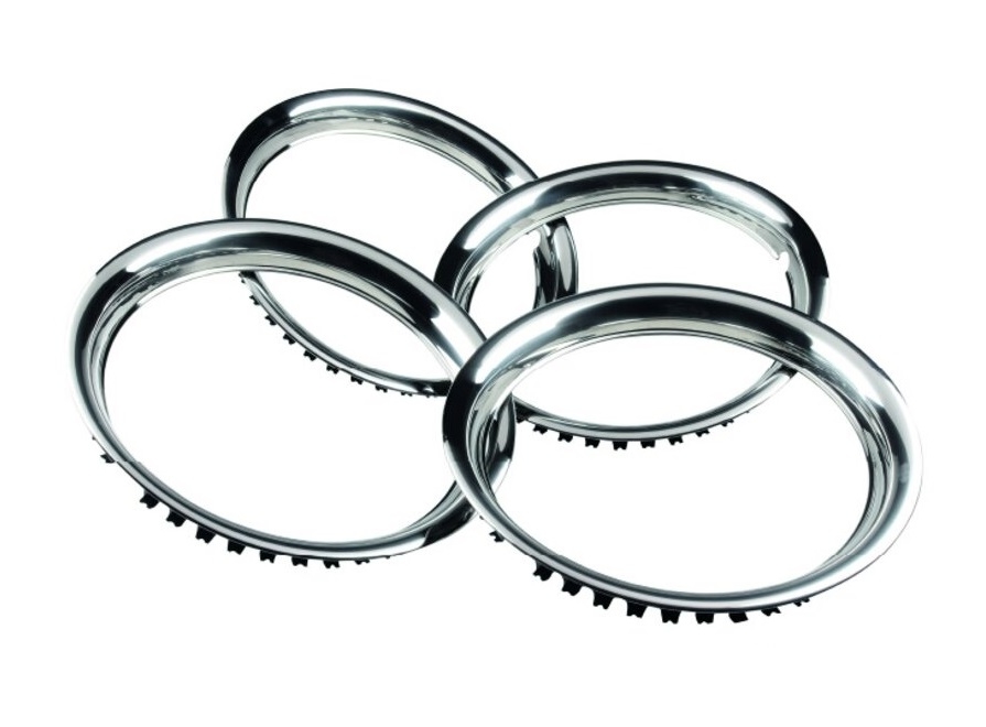 Billiger Bereich 14" Ribbed Beauty Rings Snap Clip on Stainless Steel