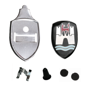 Beetle Black Wolfsburg Bonnet Crest Badge Kit - 1960-63
