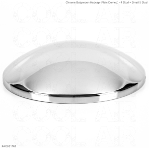 Chrome Babymoon Hubcap (Plain Domed) - 4 Stud + Small 5 Stud