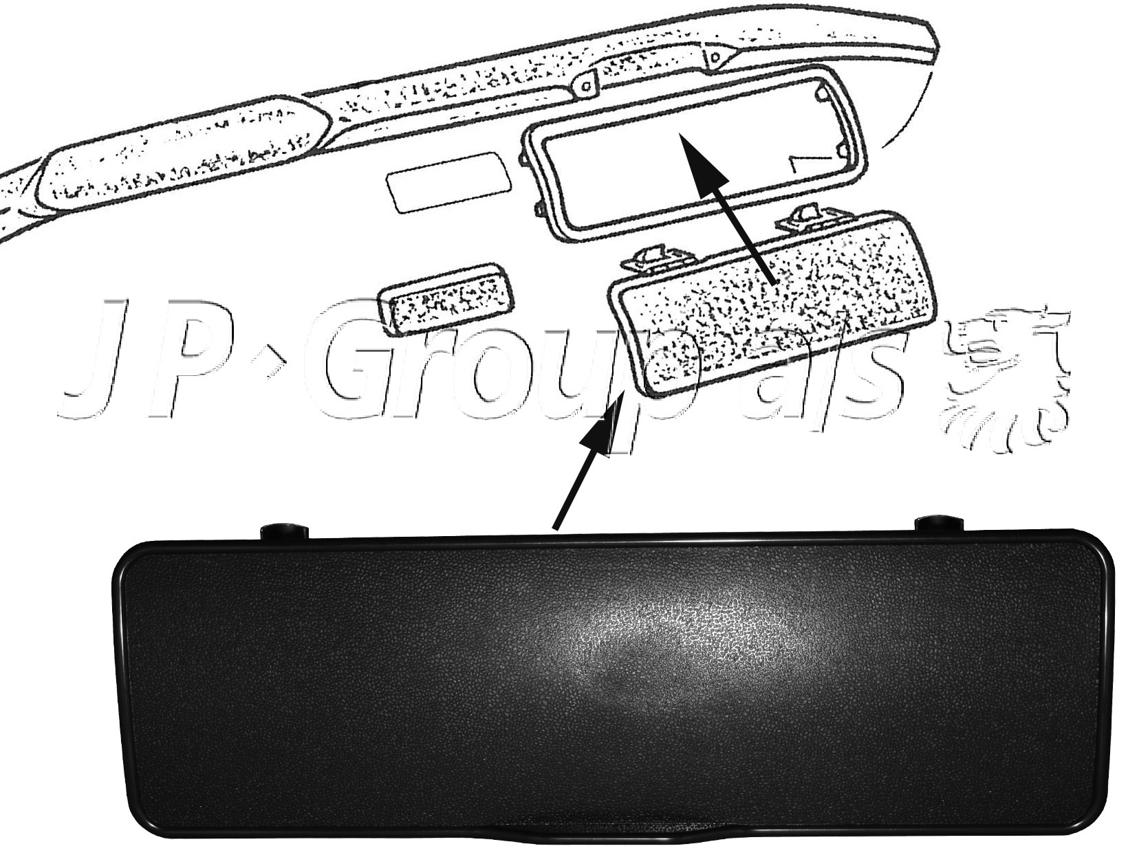 with hinges 221857121A TYPE 2 BAY Glove box lid 