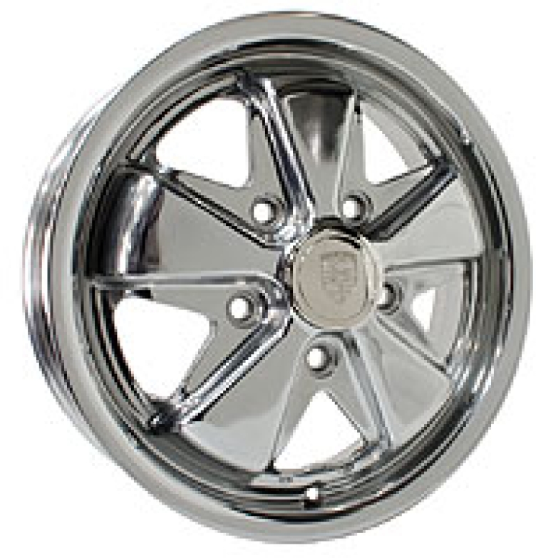 4.5 x 15 Polished SSP Fook Alloy Wheel - 5x130 PCD - Cool Air VW