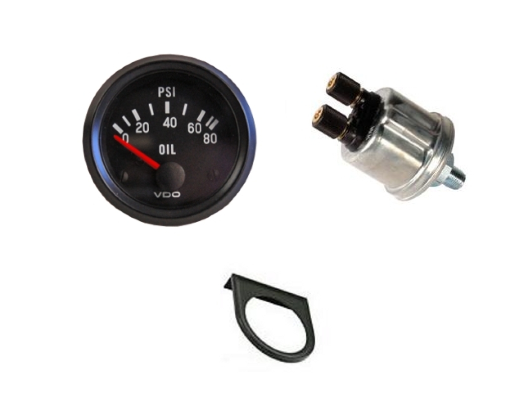 VDO Oil Pressure Gauge Bundle Kit - Cool Air VW