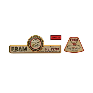 FRAM Oil Filter Kit Sticker Kit