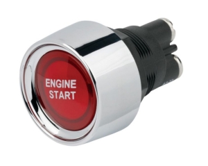 Red Illuminated Push Starter Button