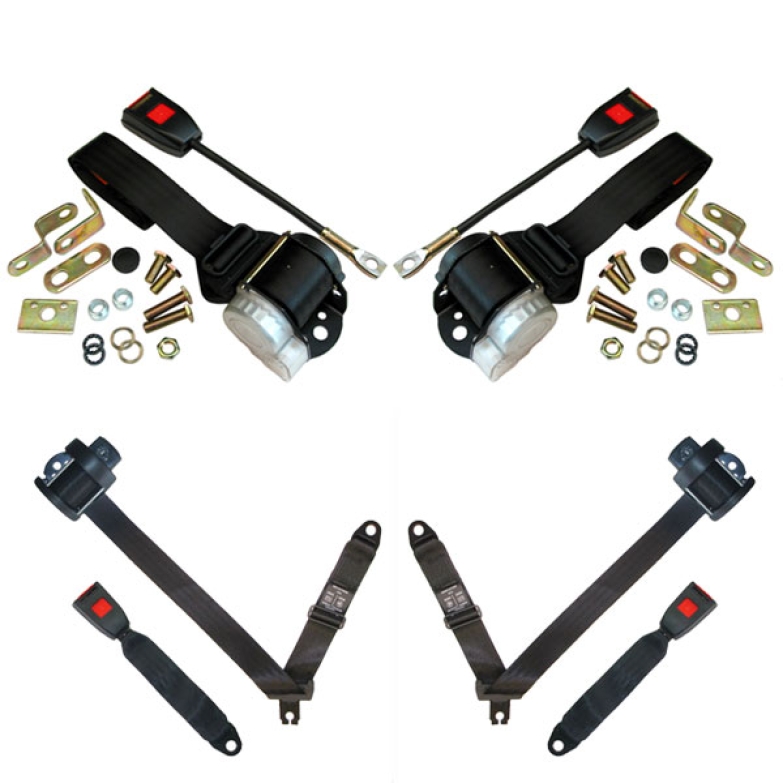 Beetle Front And Rear Seat Belt Bundle Kit (Inertia) Cool Air VW