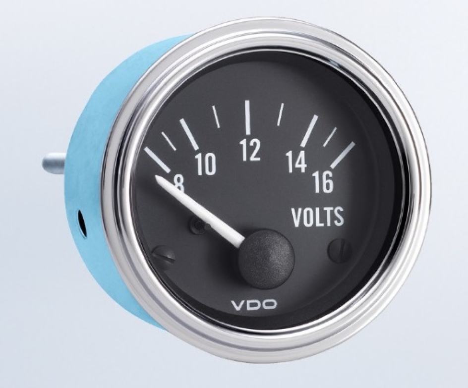 VDO Series 1 52mm Voltmeter Gauge Cool Air VW