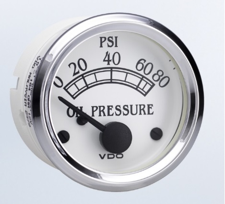 VDO Royal 52mm Oil Pressure Gauge (80 PSI) Cool Air VW
