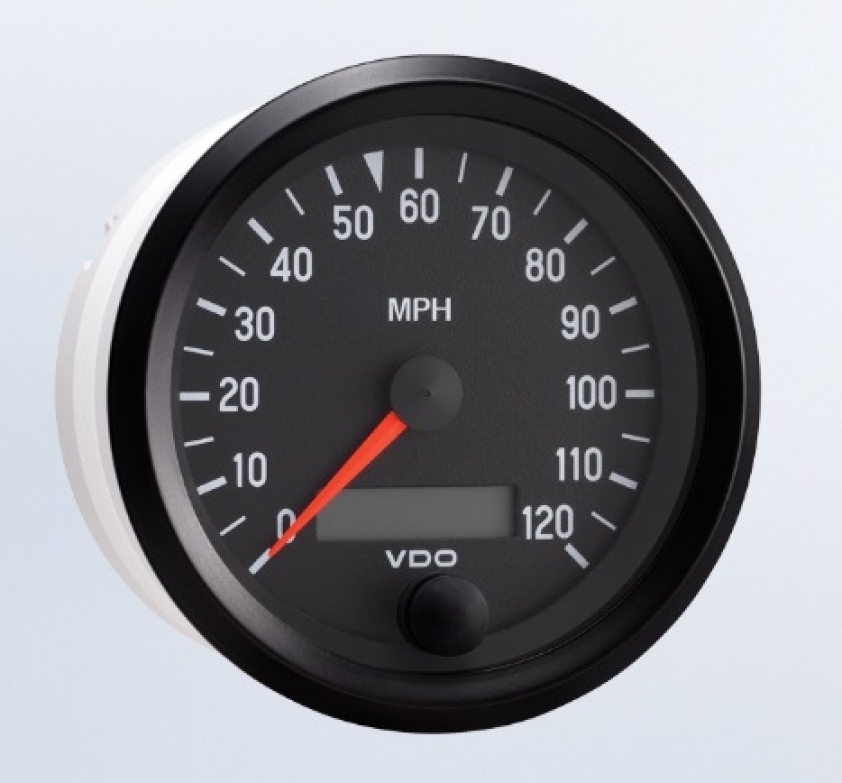 Vdo 86mm Black 120mph Electronic Speedo - Cool Air Vw